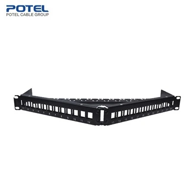 1U 24- Panneau de plaquettes modulaires inclinées du port